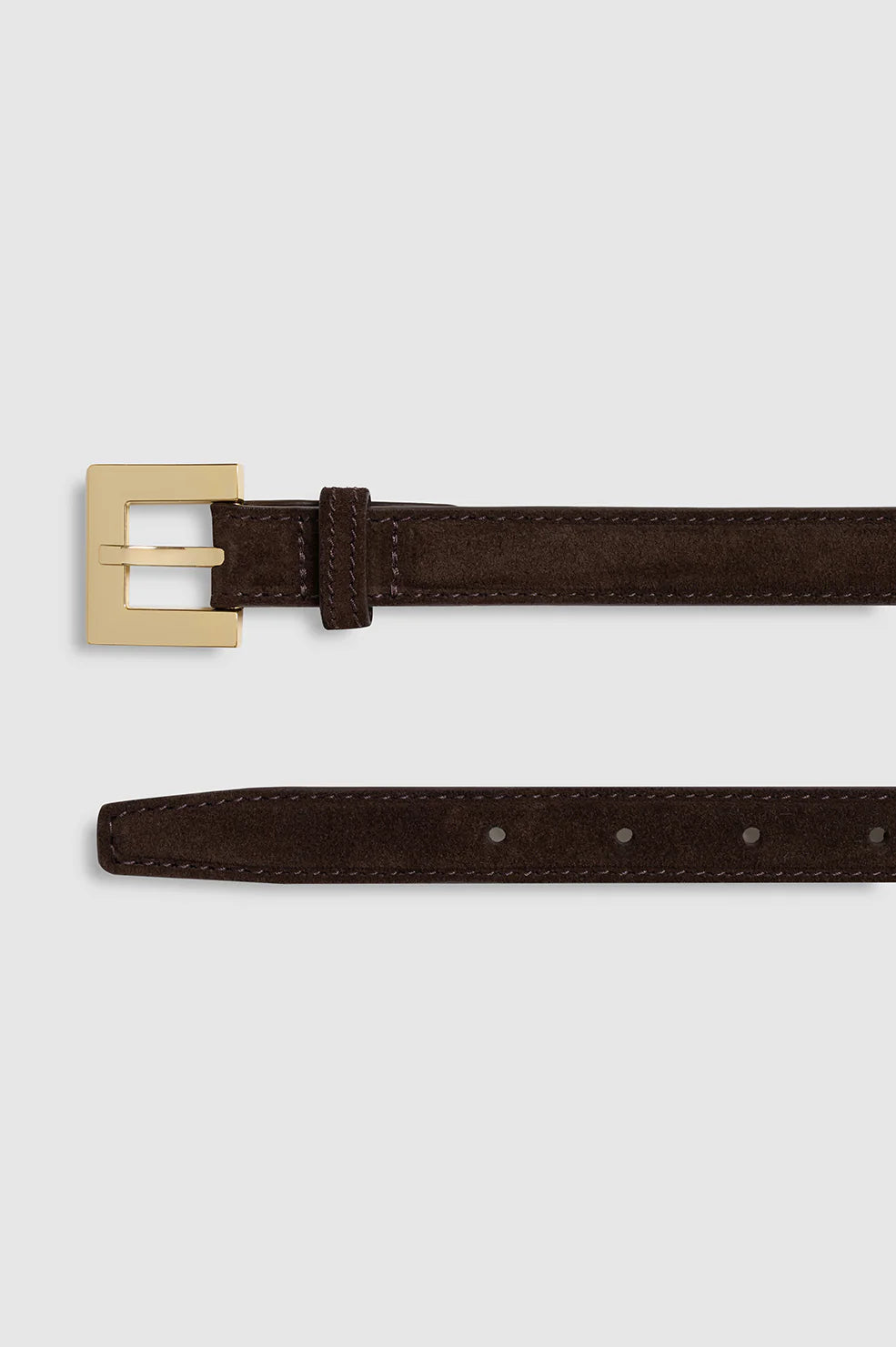 Nicola Belt in Dark Brown Suede
