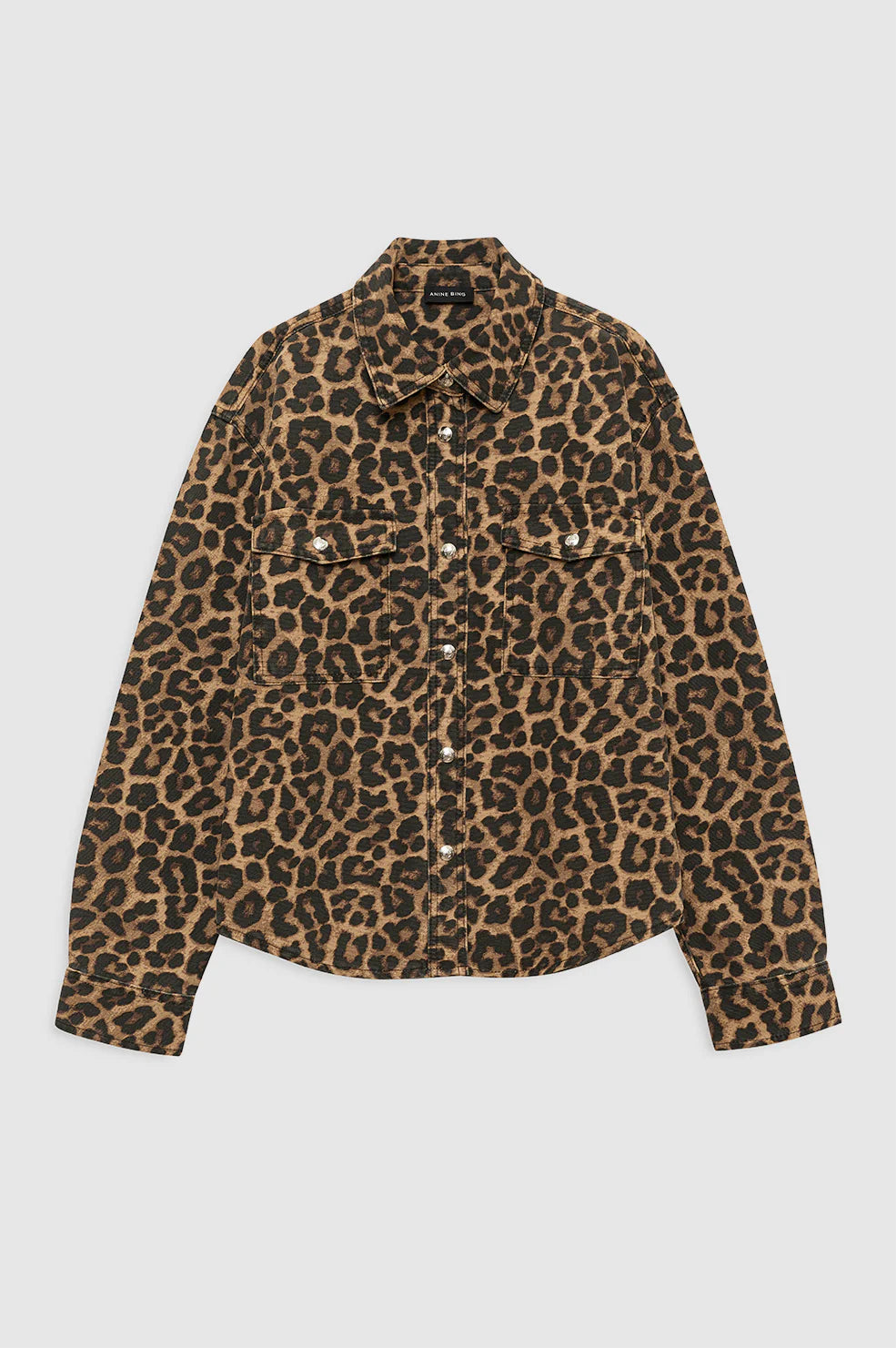 Paxton Shirt in Black and Brown Leopard