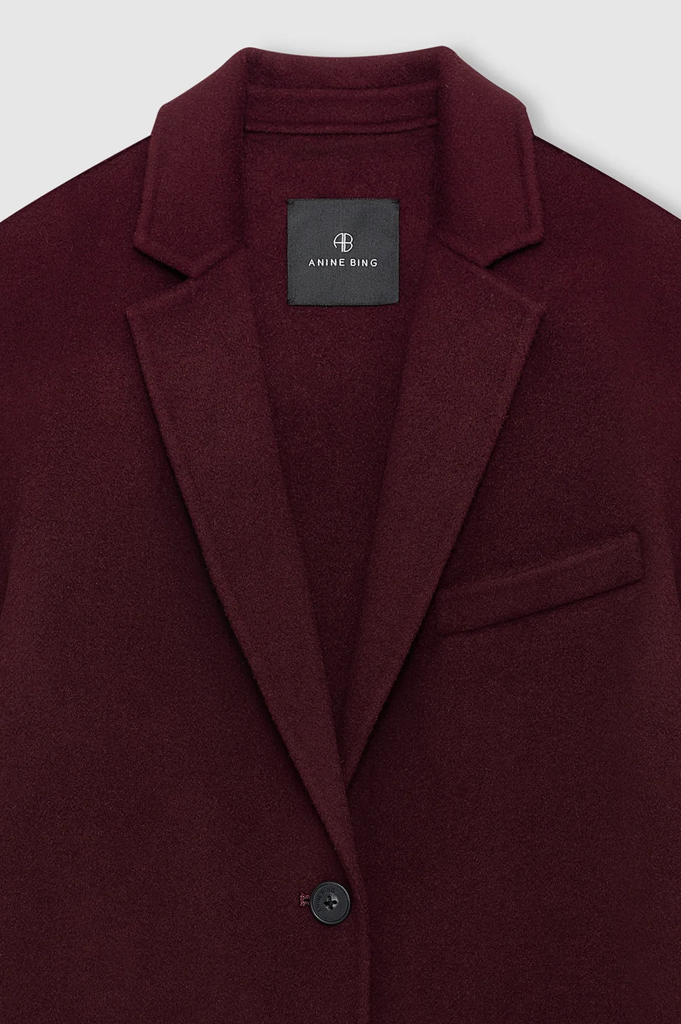 Quinn Blazer in Burgundy Cashmere Blend