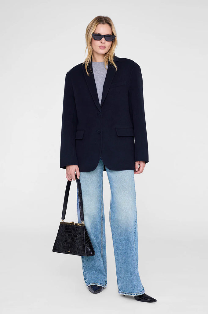 Quinn Blazer in Midnight Blue Cashmere Blend