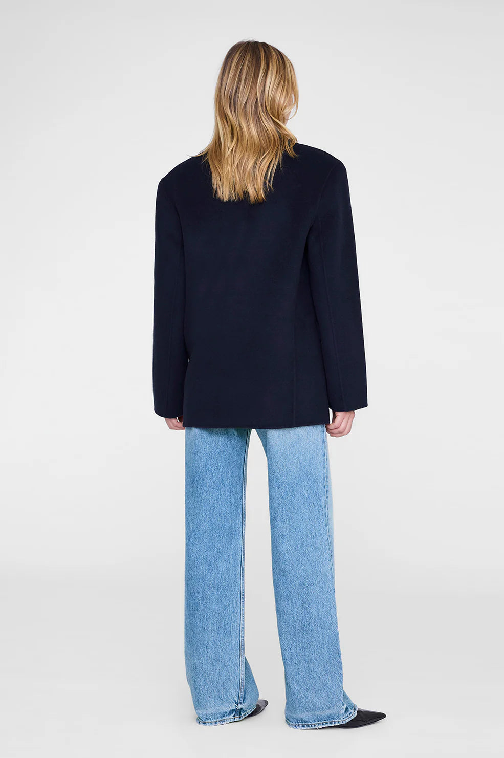 Quinn Blazer in Midnight Blue Cashmere Blend