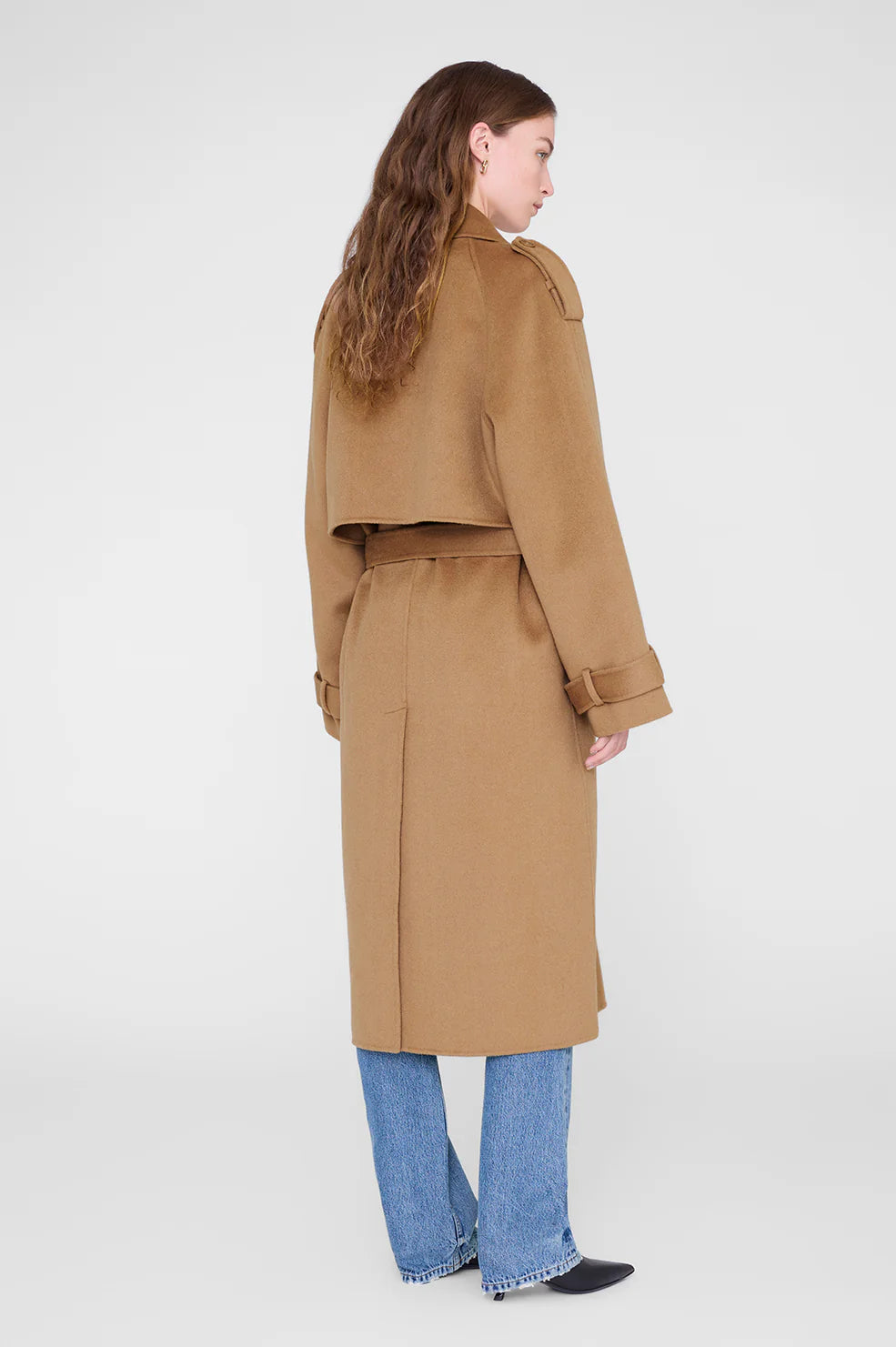 Rickie Maxi Trench in Camel Cashmere Blend