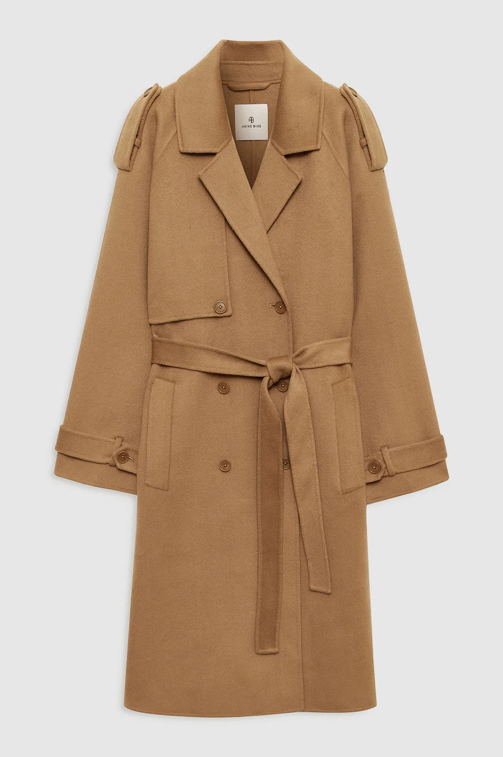 Rickie Maxi Trench in Camel Cashmere Blend