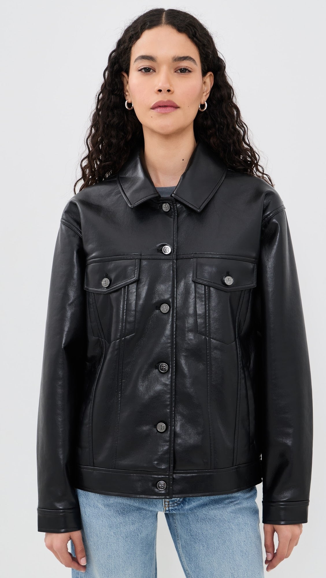 Rory Jacket in Black Recycled Leather