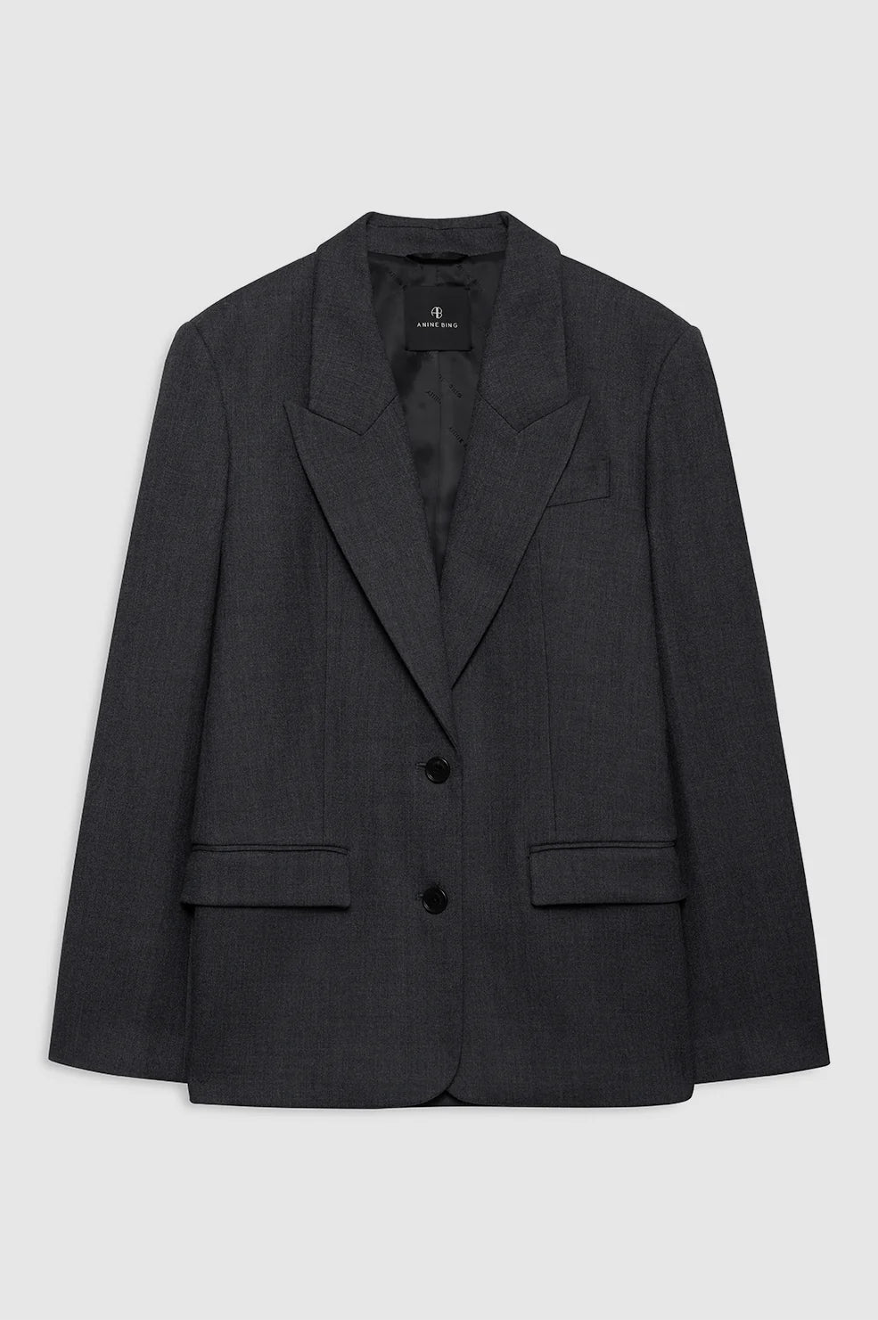 Ross Single-Breasted Blazer in Dark Heather Grey