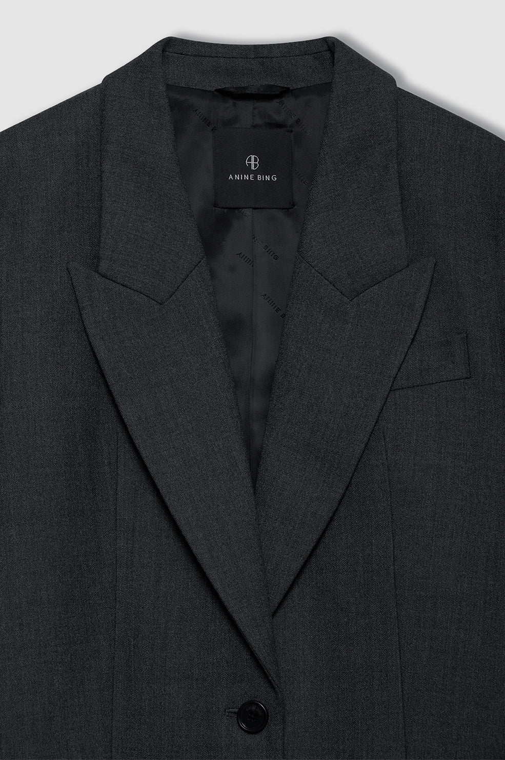 Ross Single-Breasted Blazer in Dark Heather Grey