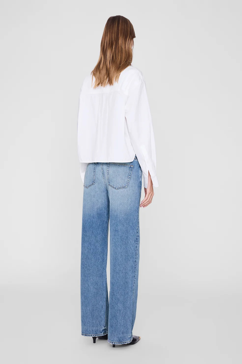 Scott Cropped Shirt in White