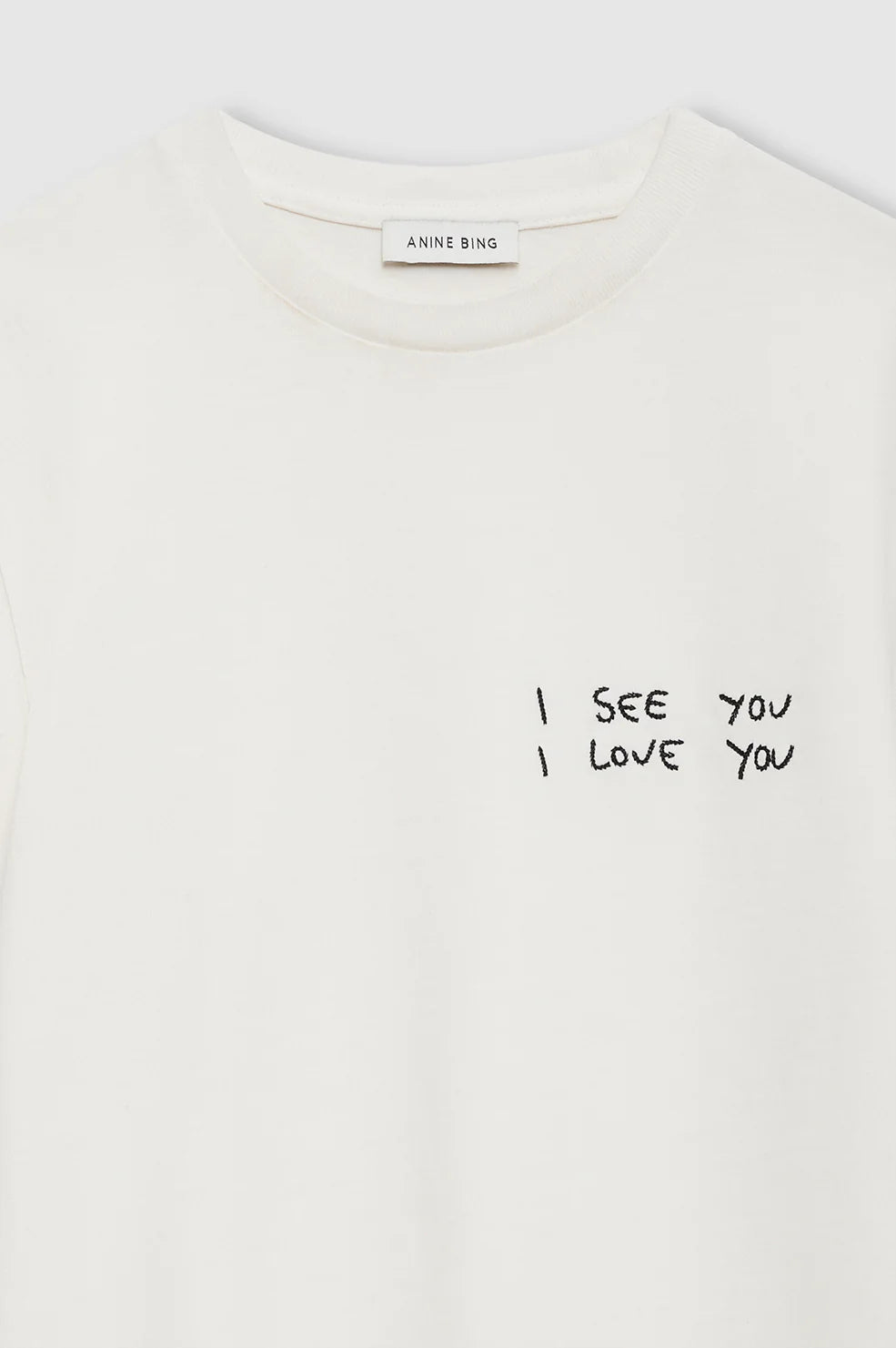 Shelley Tee I See You I Love You in Washed Cream