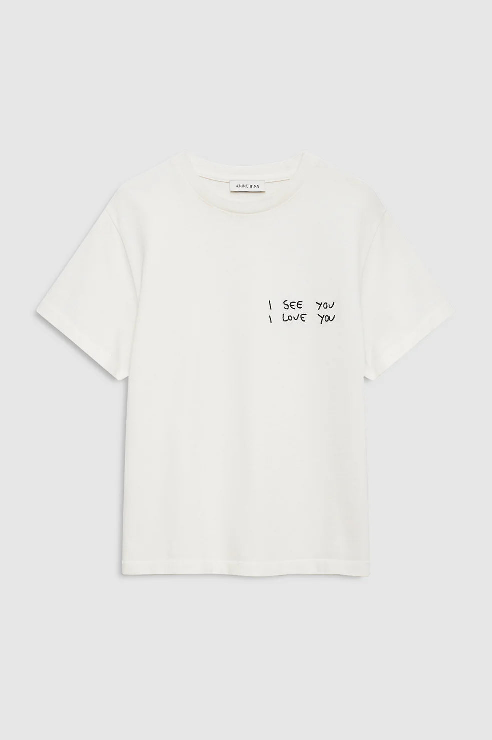 Shelley Tee I See You I Love You in Washed Cream