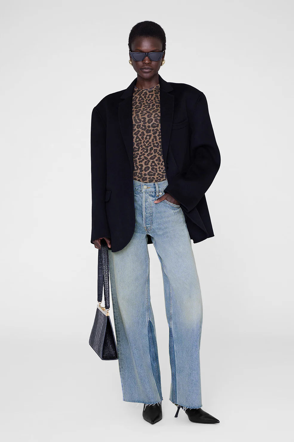 Sylvie Tee in Black and Brown Leopard