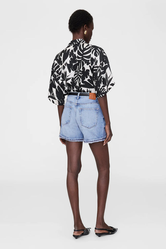 Tristan Shirt in Black Bird of Paradise