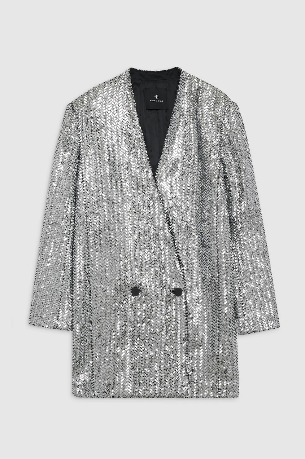 Veneda Mini Dress in Silver Sequin