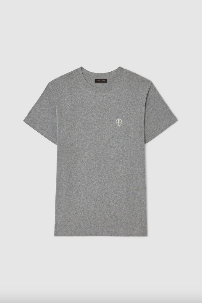 Wagner Tee Soft Stencil in Dark Grey Melange