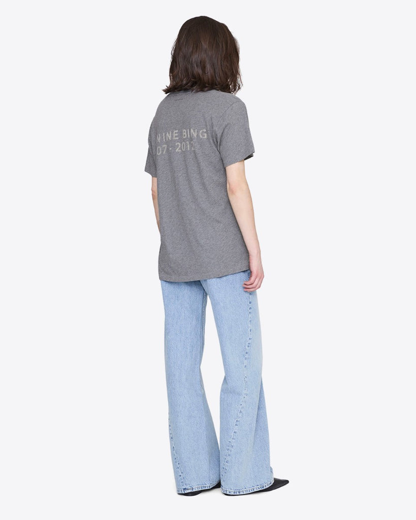 Wagner Tee Soft Stencil in Dark Grey Melange