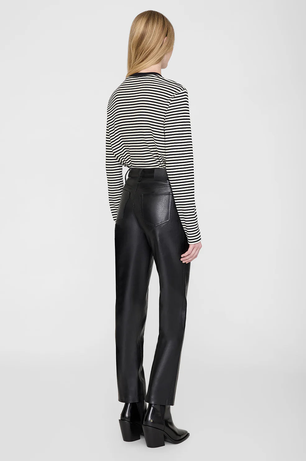 Bruno Pant in Black Recycled Leather