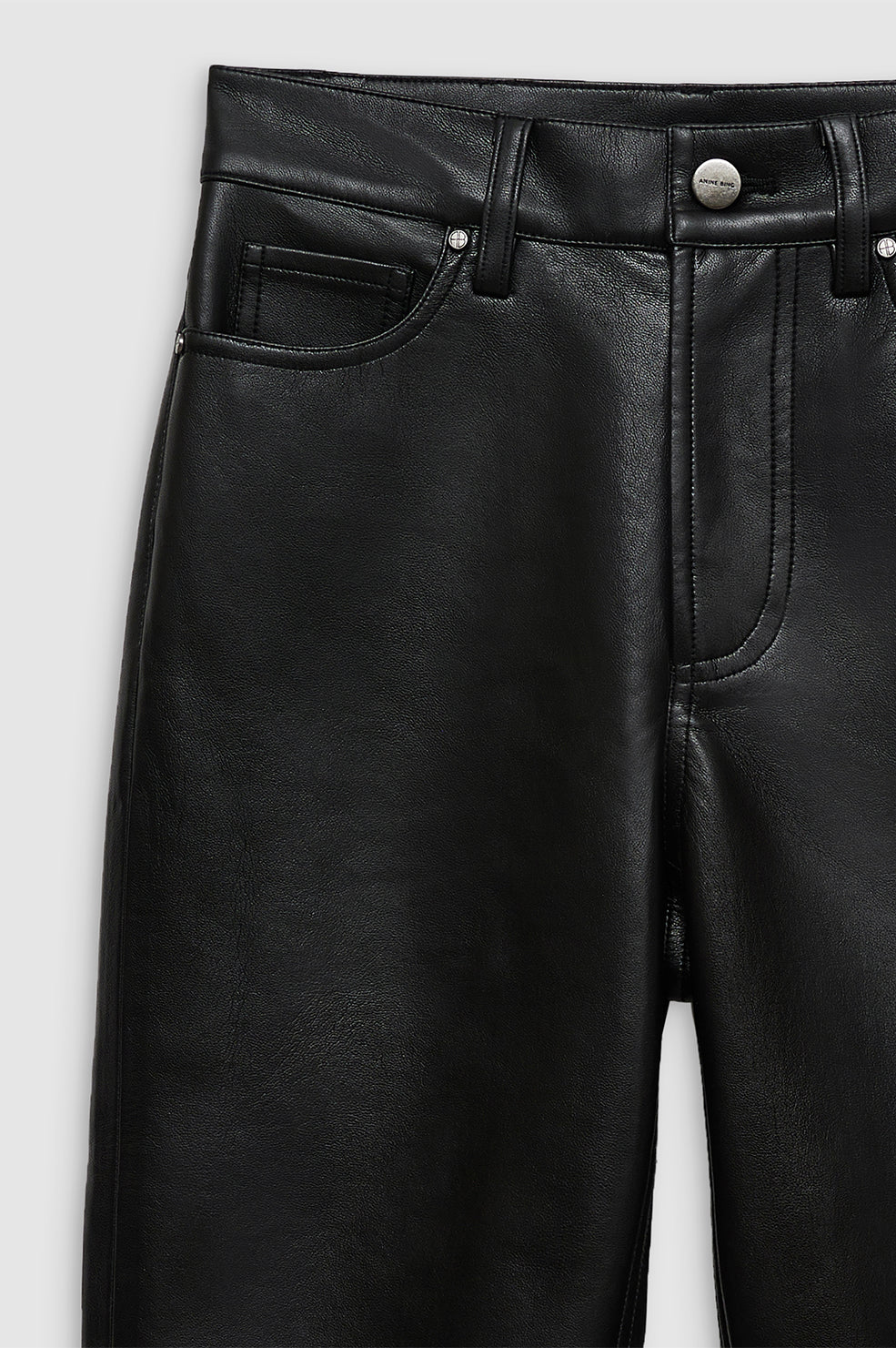 Bruno Pant in Black Recycled Leather