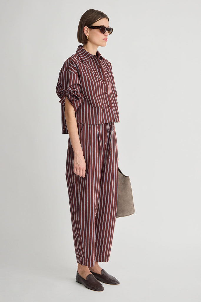 Apiece Apart Everyday Pull-On Pant in Spice Multi Stripe
