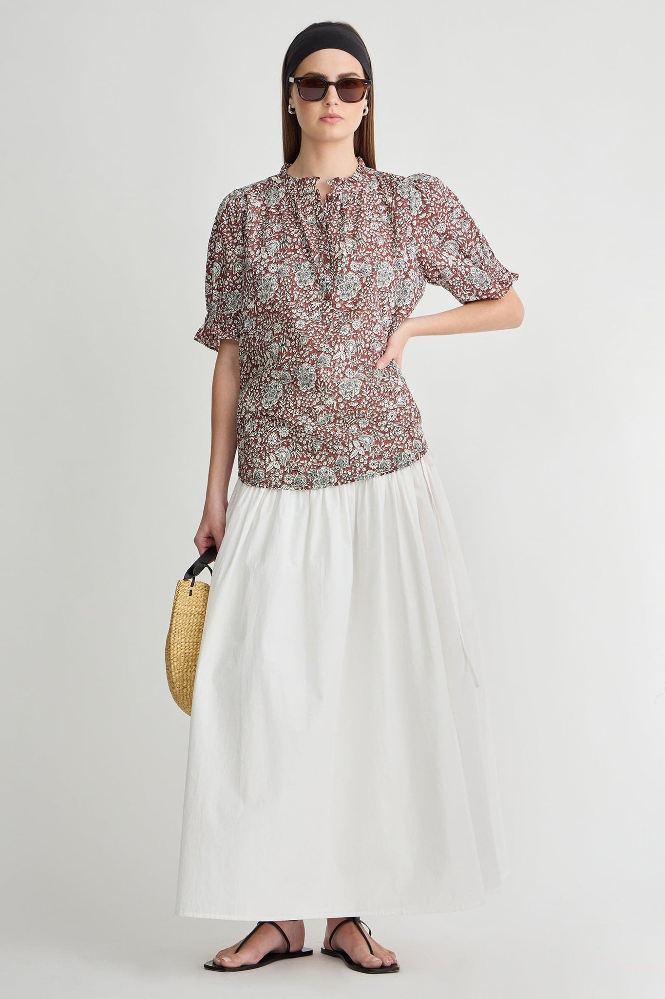 Los Altos Top in Clay Floral