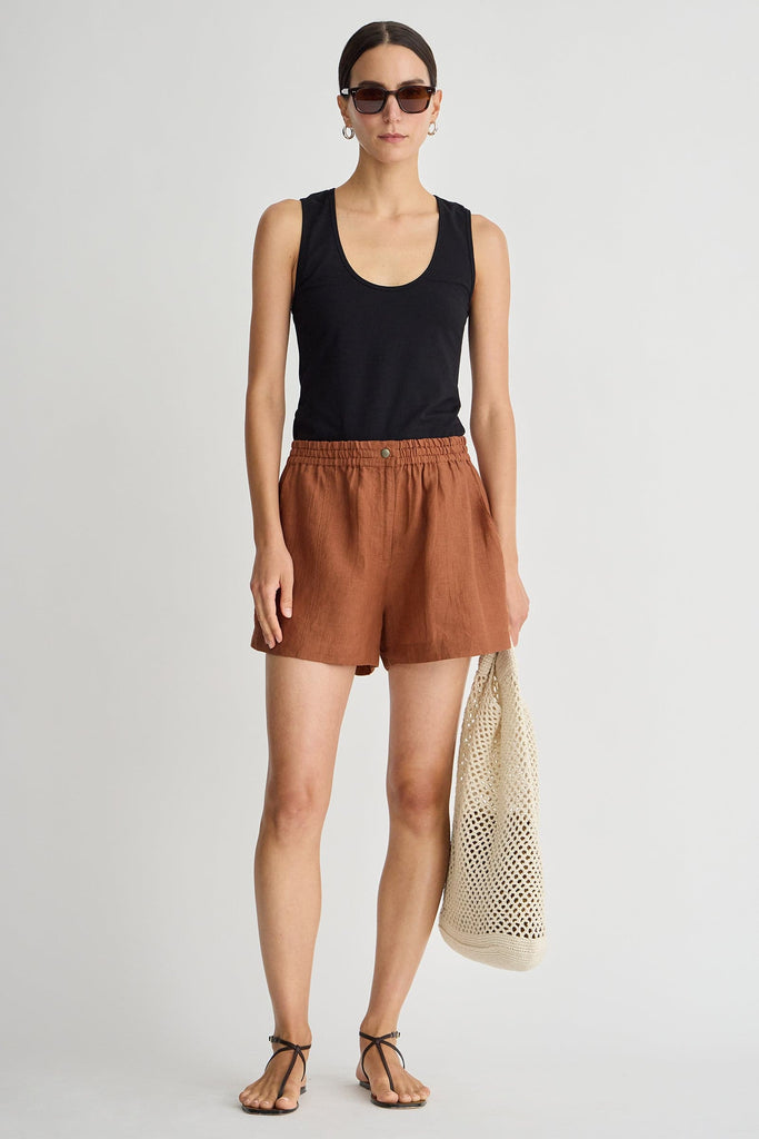 Mar Linen Short in Harissa