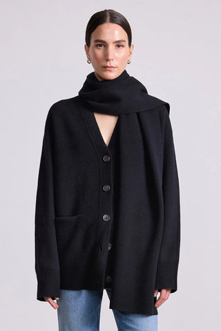 Medina Cardigan with Scarf in Black