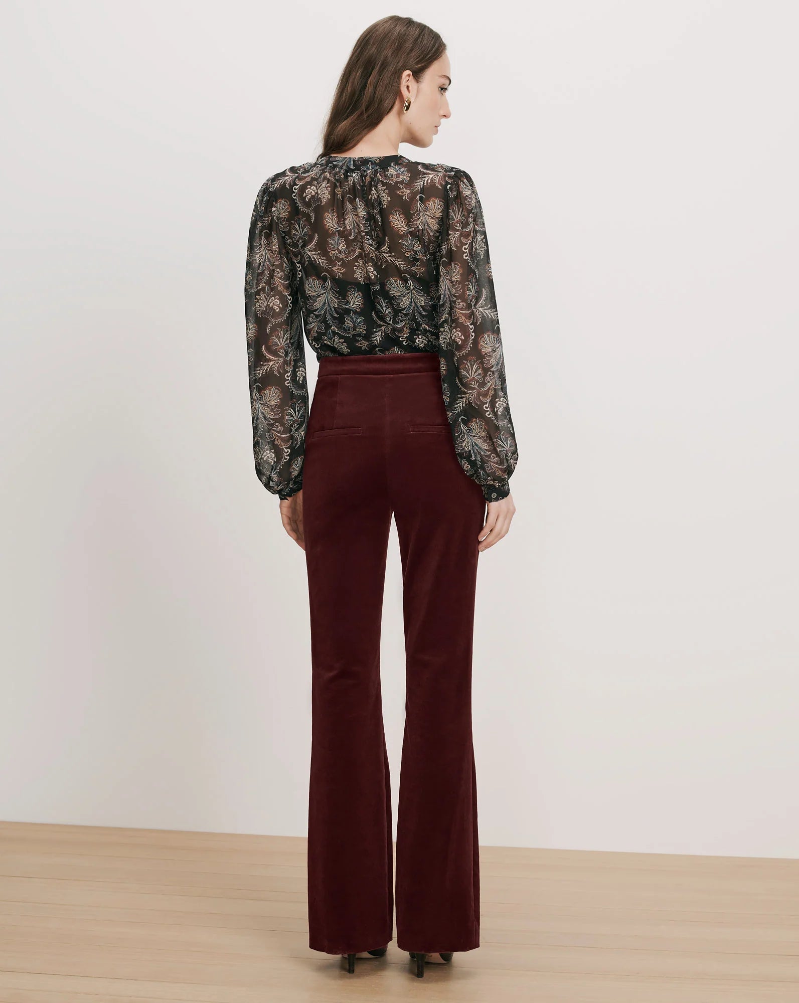 Ashlynn Silk Blouse in Black Multi