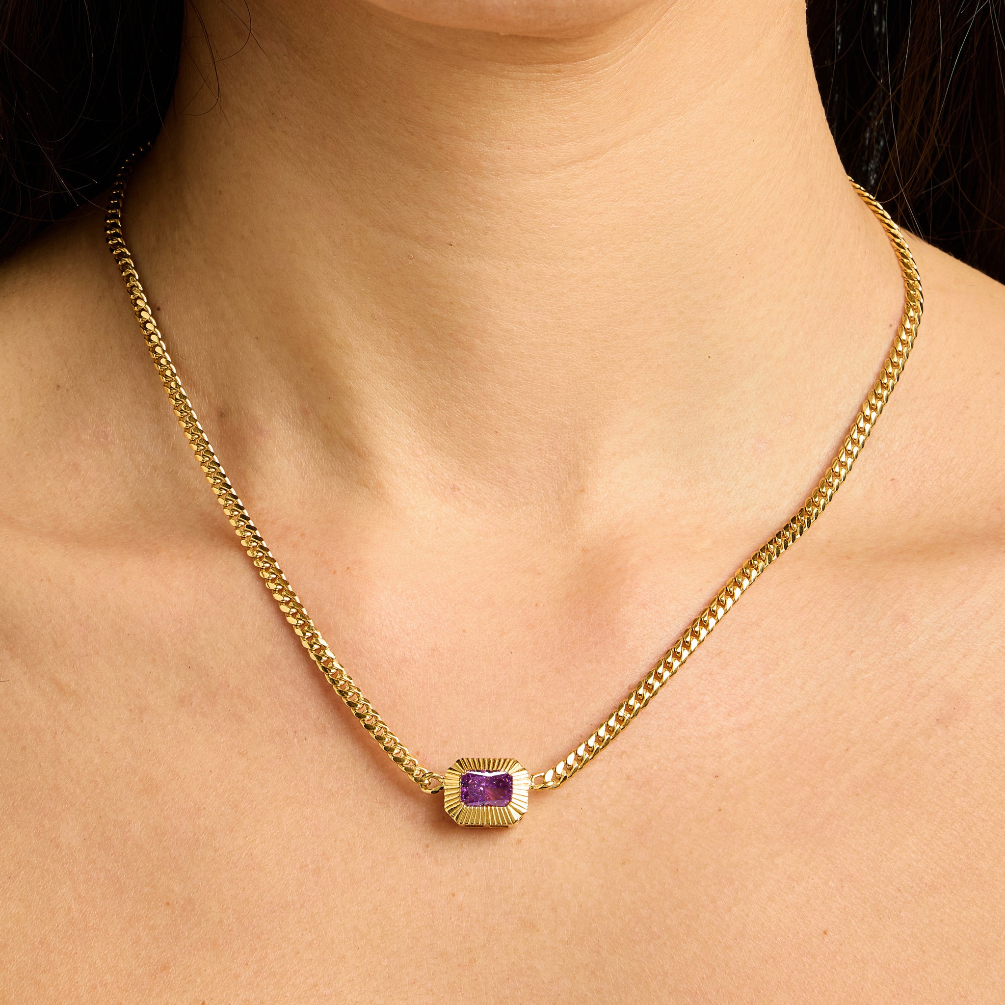 Astor Necklace in Gold and Orange Crystal
