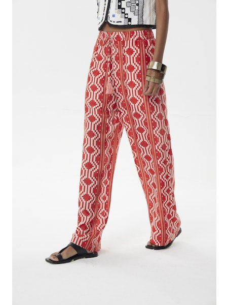 Ayacucho Africa Pants in Ethnic Red