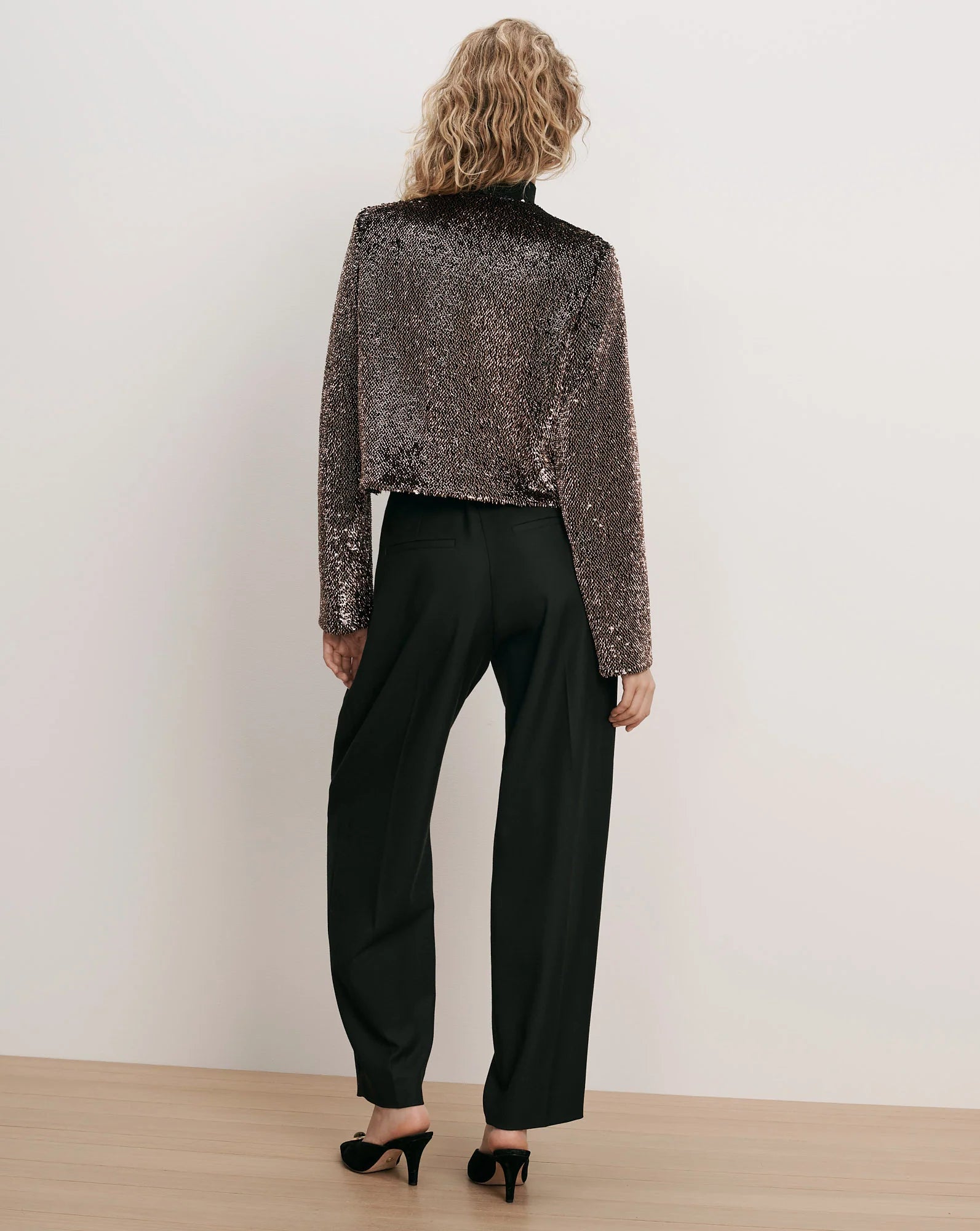 Bancroff Sequin Jacket in Copper/Black