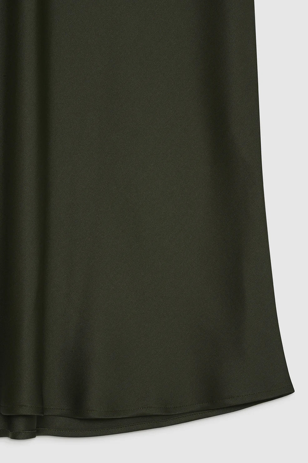 Bar Silk Skirt in Dark Olive