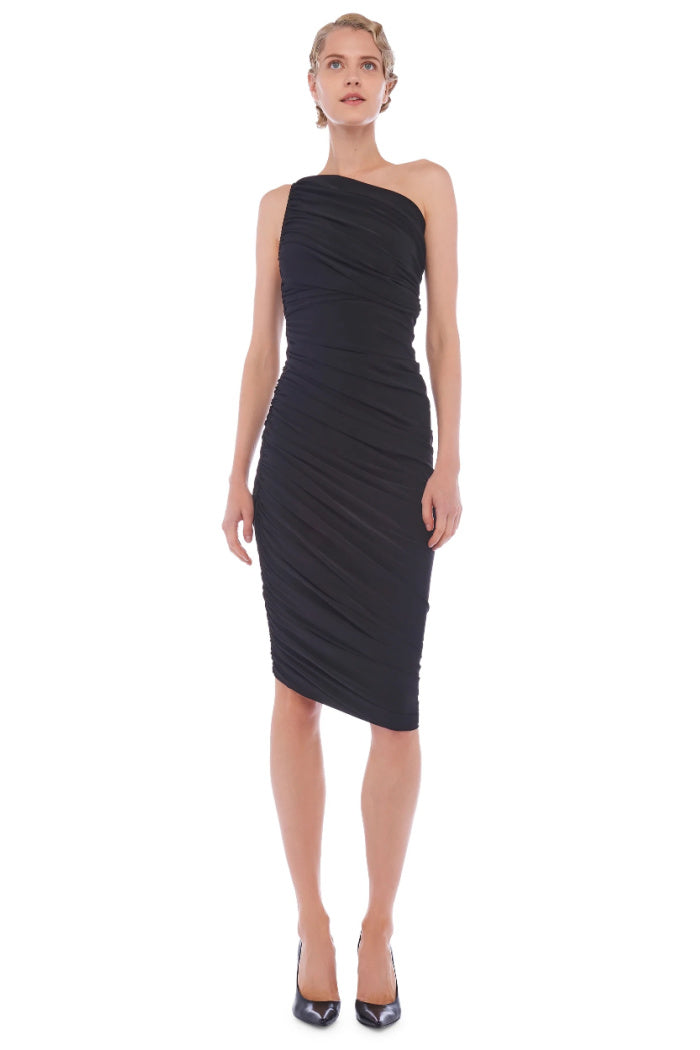 Diana To Knee Dress in Black