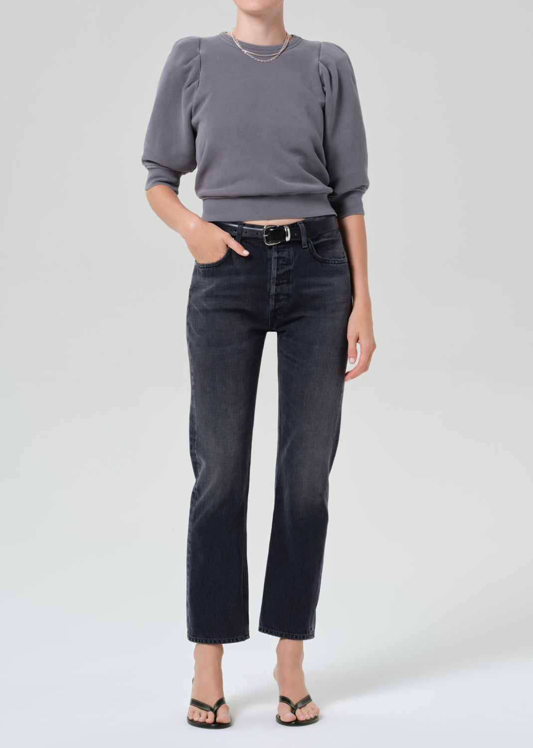 Blaine High Rise Straight in Vintage Black