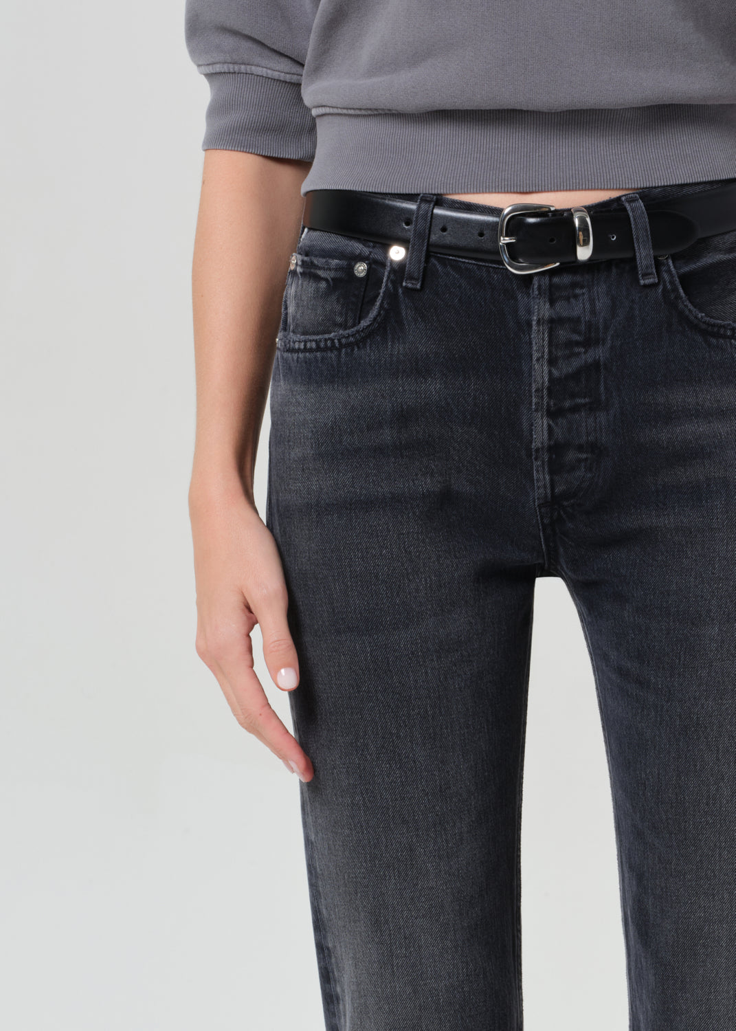 Blaine High Rise Straight in Vintage Black