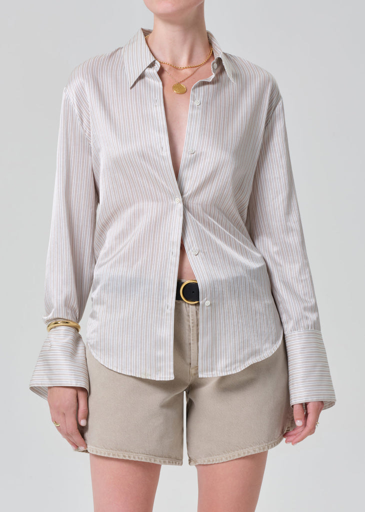 Camilia Shirt in Sandstone Stripe