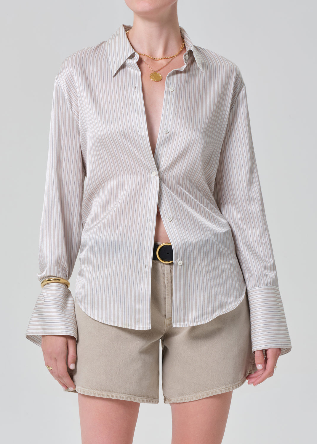 Camilia Shirt in Sandstone Stripe