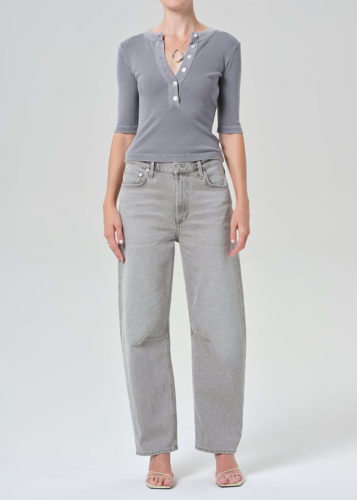 Nali Short Sleeve Henley in Balboa