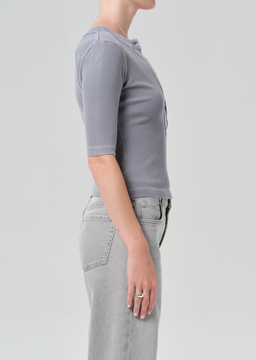 Nali Short Sleeve Henley in Balboa