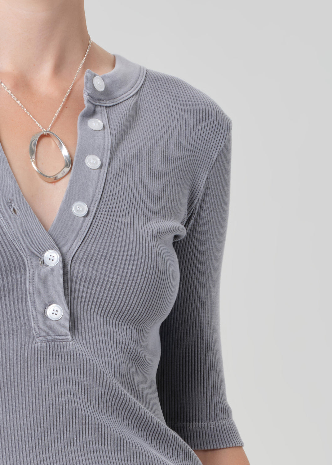 Nali Short Sleeve Henley in Balboa