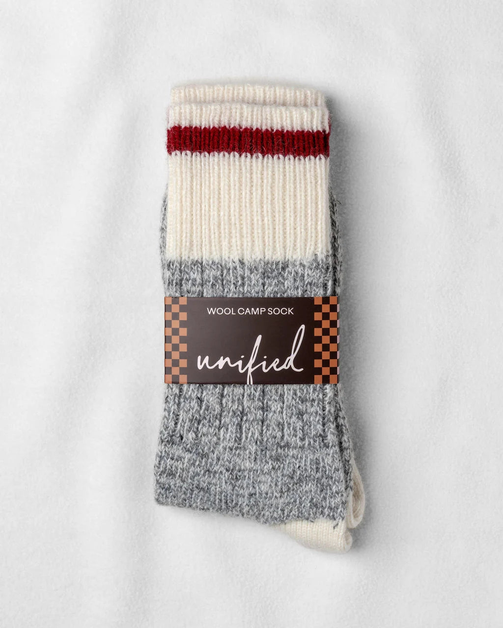 Wool Camp Socks in Crimson
