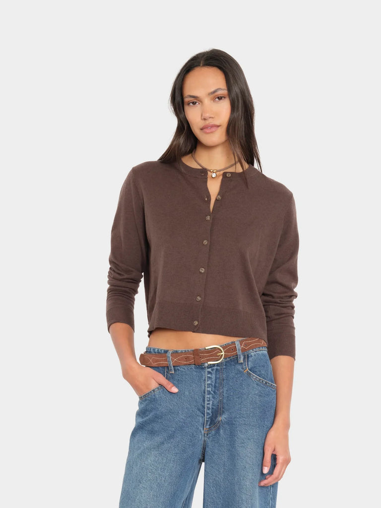 Calder Cardigan in Brazil Nut