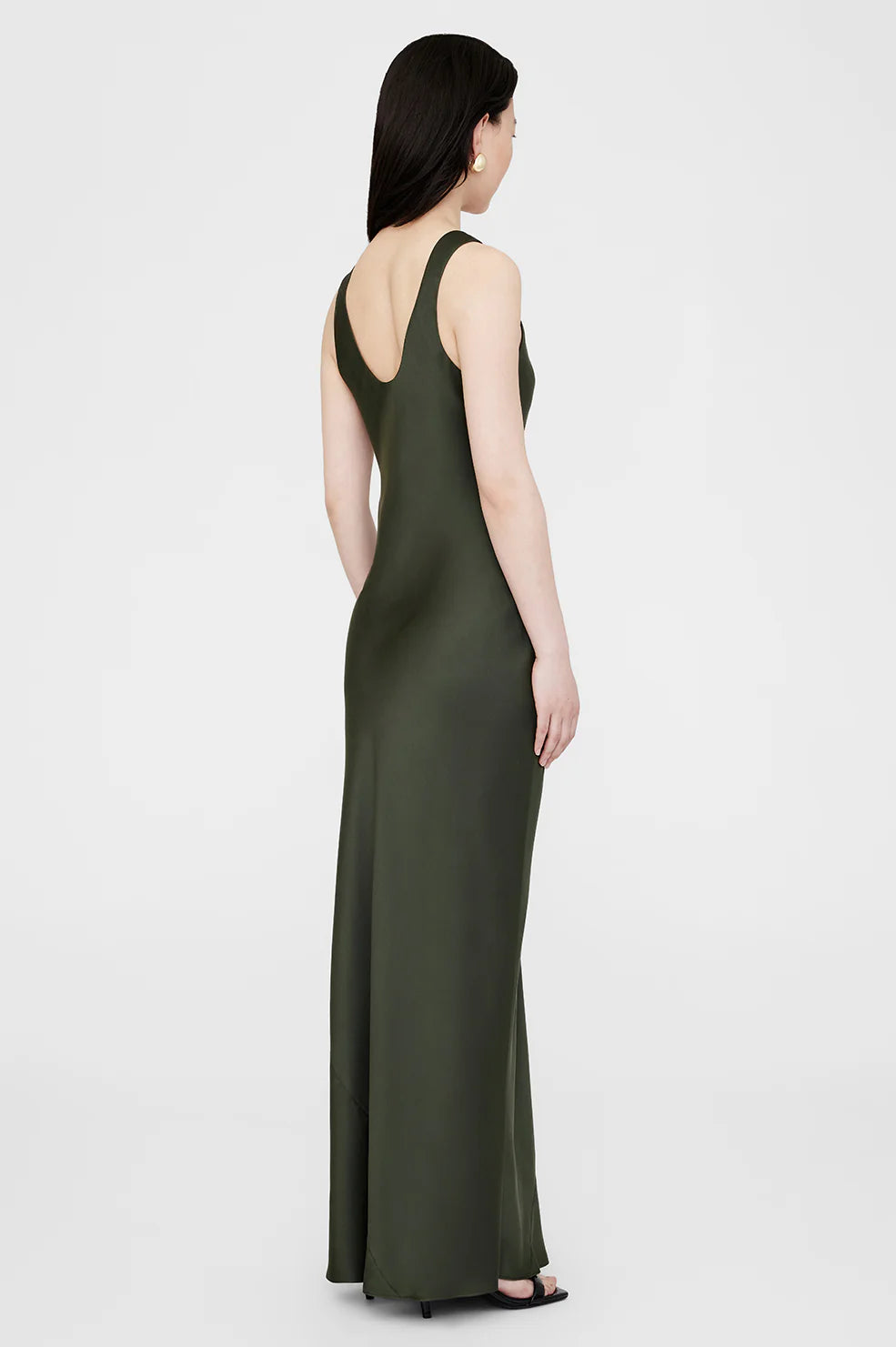 Camille Dress in Dark Olive