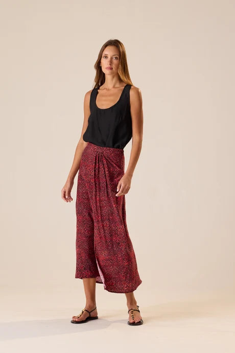 Capucine Skirt in Sunburst Poppy