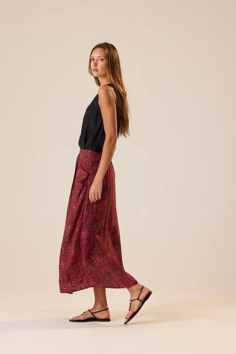 Capucine Skirt in Sunburst Poppy