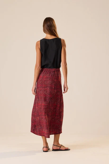 Capucine Skirt in Sunburst Poppy