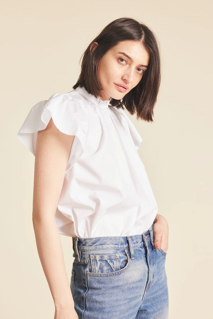 Carla Highneck Shirt in White