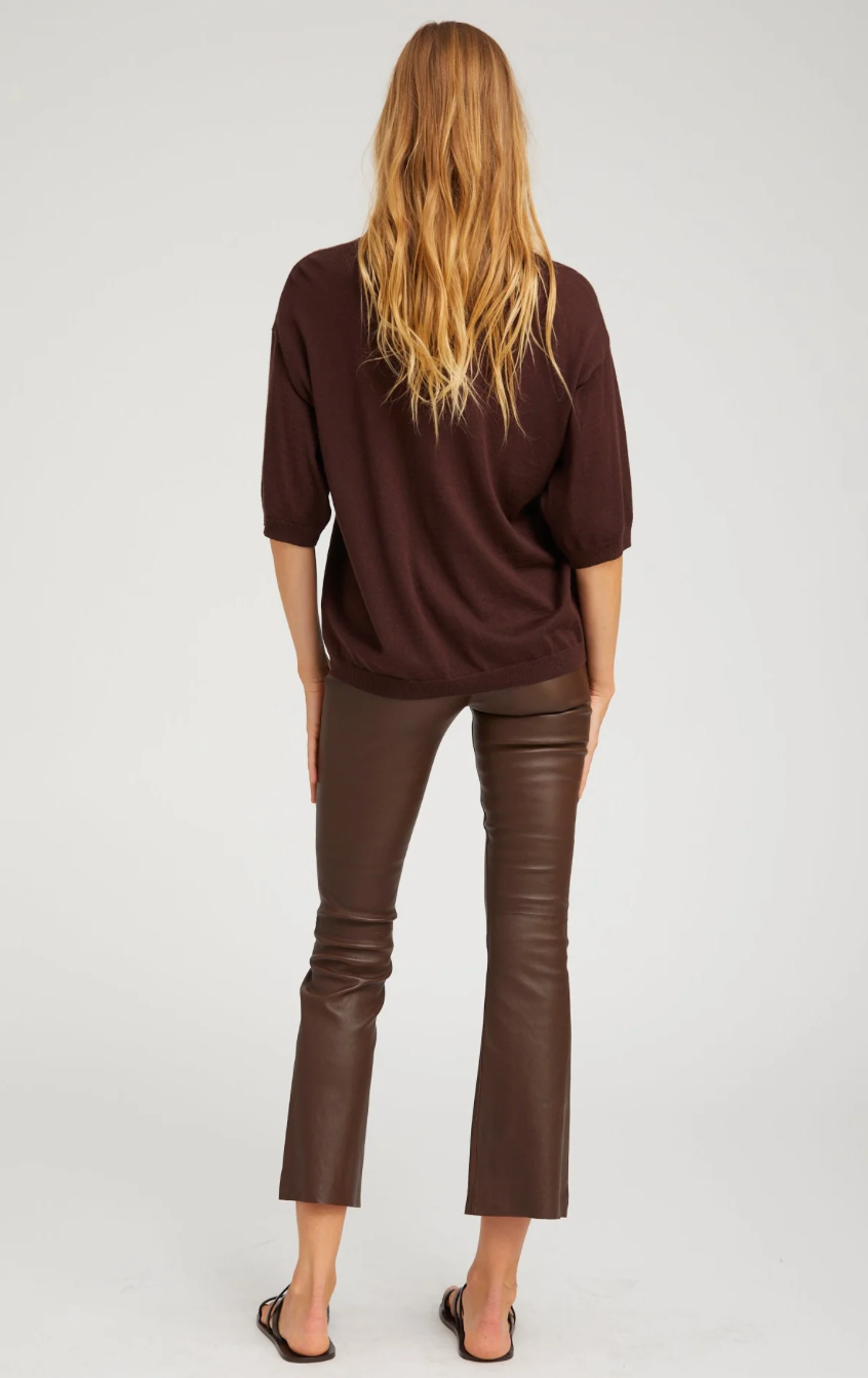 Cashmere Boxy Tee in Americano