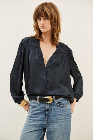 Cessia Long Sleeved Shirt. Encre