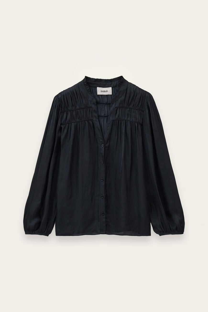 Cessia Long Sleeved Shirt. Encre