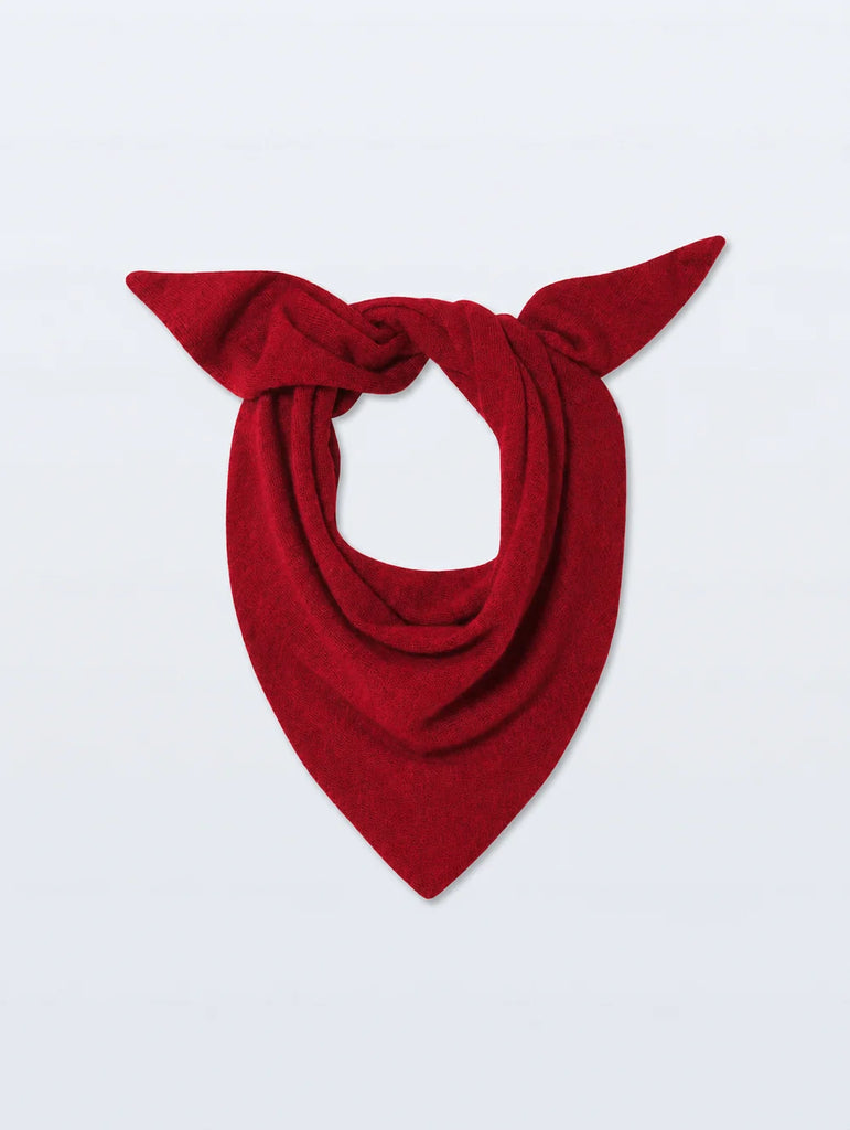 Cashmere Neckerchief in Garnet Red