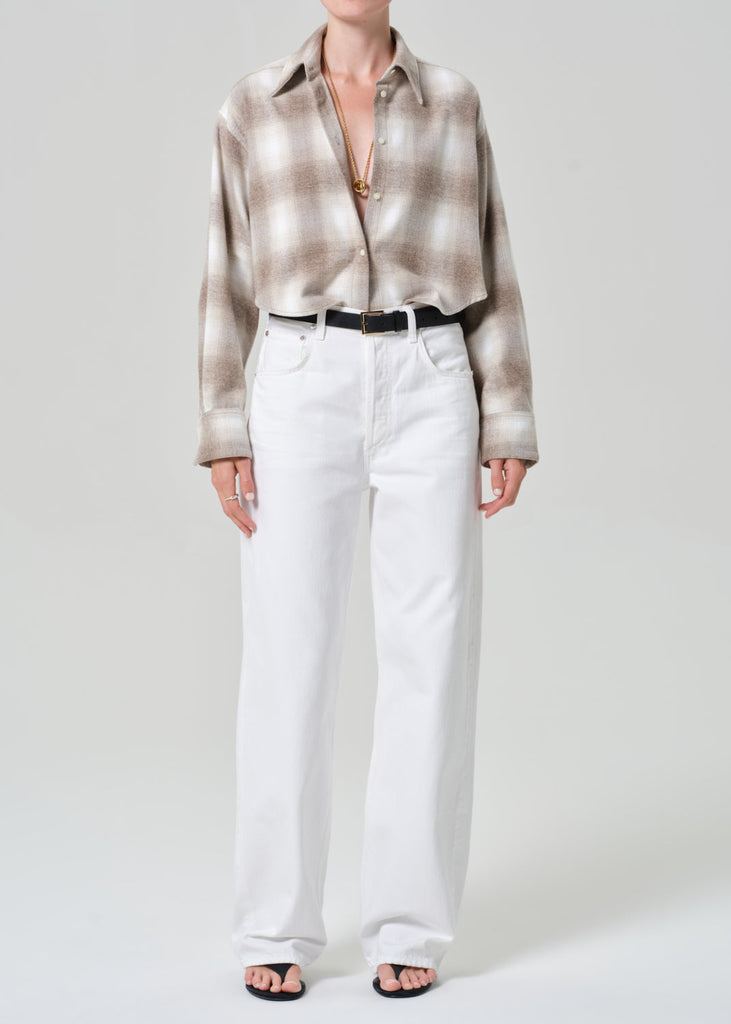 Ana Cropped Shirt in Schiffer Plaid