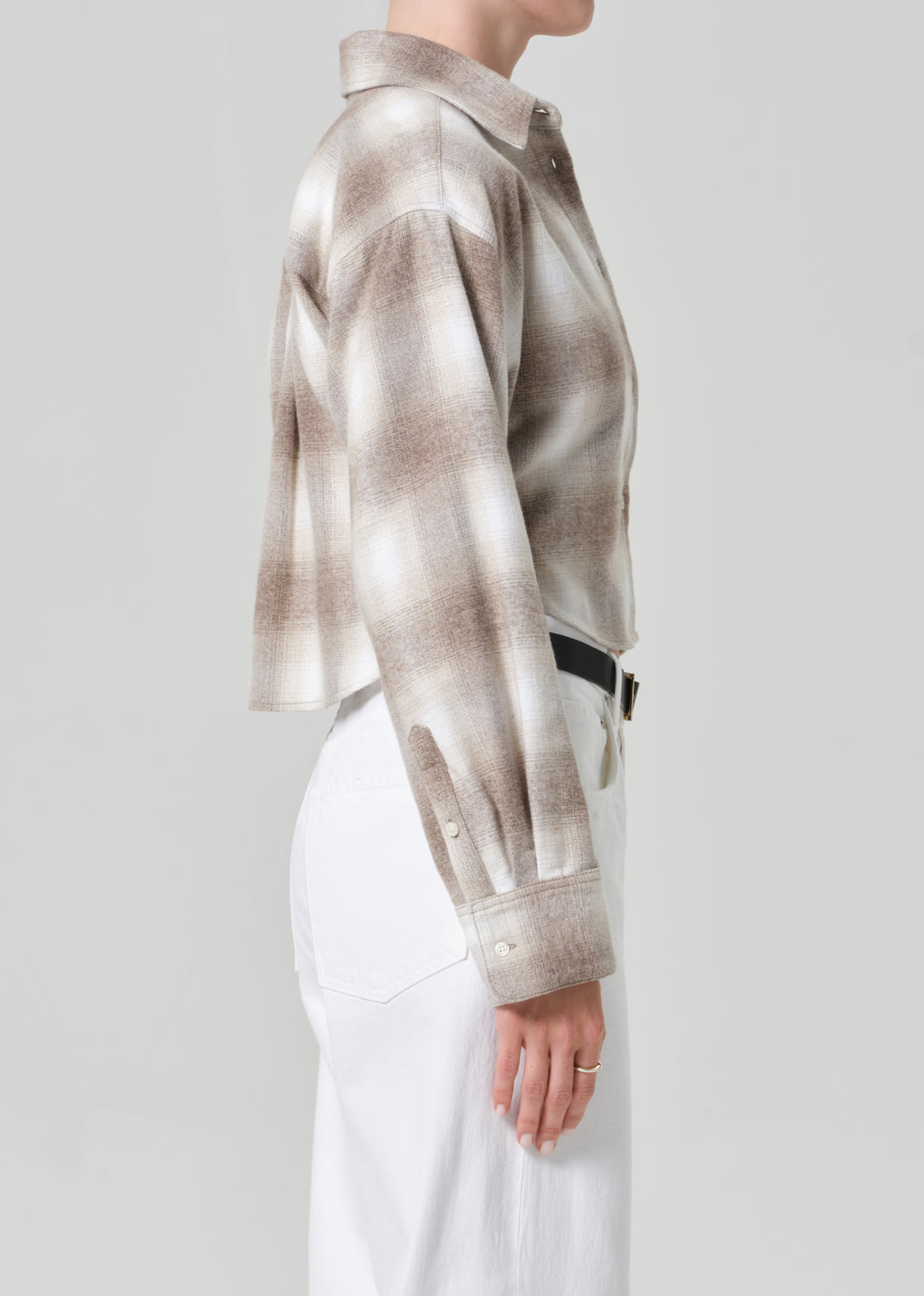 Ana Cropped Shirt in Schiffer Plaid